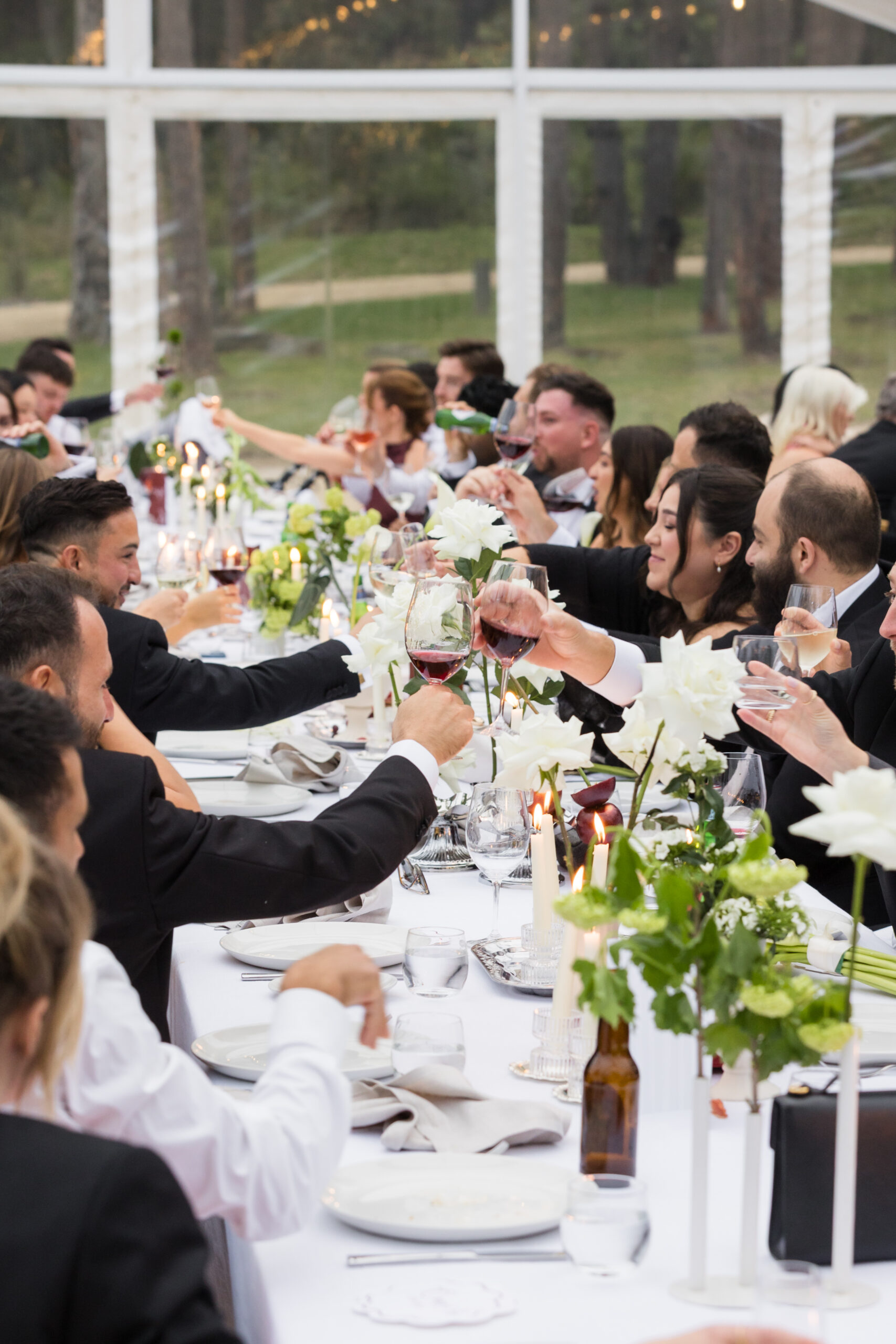 Wedding reception atmosphere and guest energy