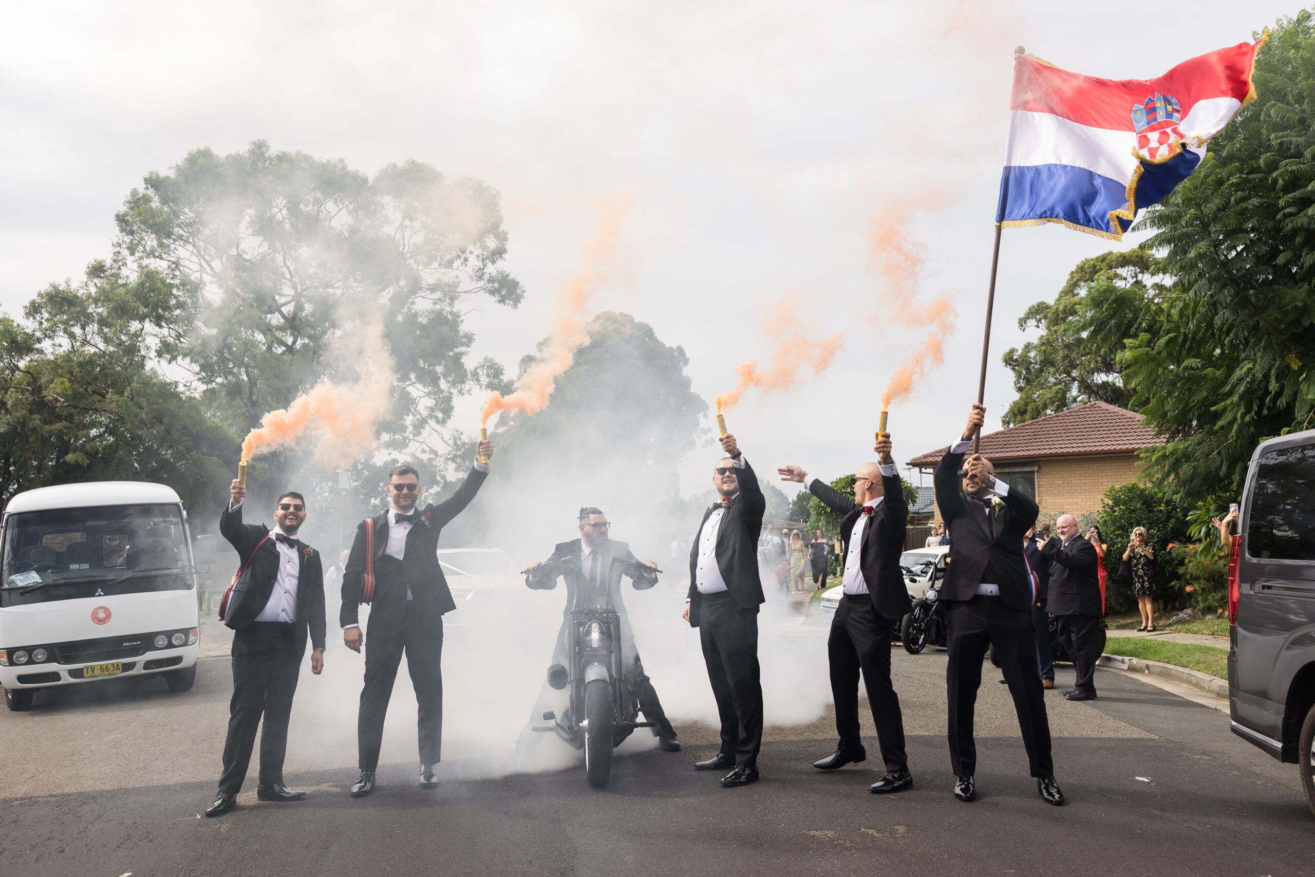 Flare ignition during groom preparations